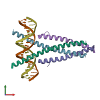 PDB entry 5zko coloured by chain, front view.