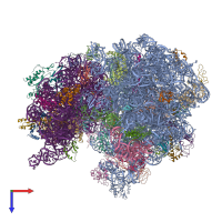 PDB entry 5zlu coloured by chain, top view.