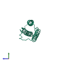 PDB entry 5znd coloured by chain, side view.