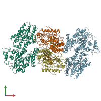 PDB entry 5zqz coloured by chain, front view.