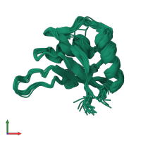 PDB entry 5zsw coloured by chain, ensemble of 20 models, front view.