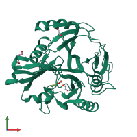 PDB entry 5zsx coloured by chain, front view.