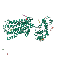 PDB entry 5zty coloured by chain, front view.