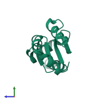 Glutaredoxin domain-containing protein in PDB entry 5zvl, assembly 1, side view.