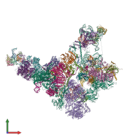 PDB entry 5zwm coloured by chain, front view.