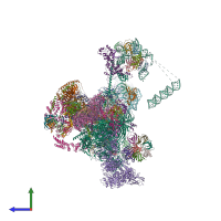 PDB entry 5zwm coloured by chain, side view.
