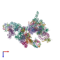 PDB entry 5zwm coloured by chain, top view.