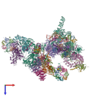 PDB entry 5zwm coloured by chain, top view.