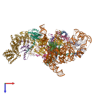 PDB entry 5zwn coloured by chain, top view.