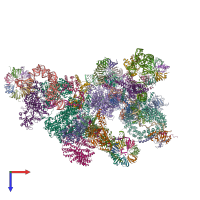 PDB entry 5zwo coloured by chain, top view.