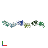 PDB entry 5zz4 coloured by chain, front view.