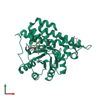 PDB entry 6a0d coloured by chain, front view.
