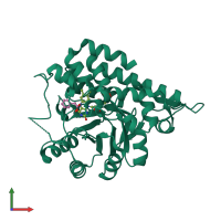 PDB entry 6a0m coloured by chain, front view.