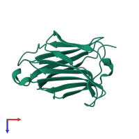 Galectin-10 in PDB entry 6a1x, assembly 1, top view.