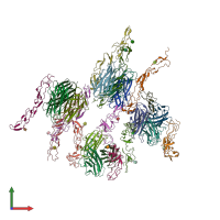 PDB entry 6a3v coloured by chain, front view.