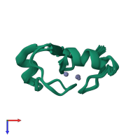 PDB entry 6a3z coloured by chain, ensemble of 20 models, top view.