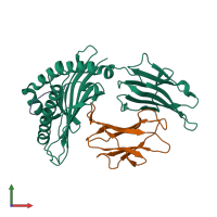 PDB entry 6a6h coloured by chain, front view.