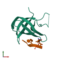 PDB entry 6a6l coloured by chain, front view.