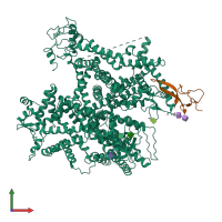 PDB entry 6a90 coloured by chain, front view.