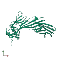 PDB entry 6a9y coloured by chain, front view.