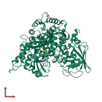 PDB entry 6acn coloured by chain, front view.