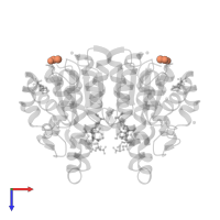 ACETATE ION in PDB entry 6ap9, assembly 1, top view.