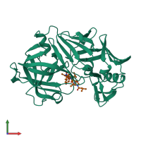 PDB entry 6apr coloured by chain, front view.