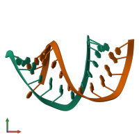 PDB entry 6ar5 coloured by chain, front view.