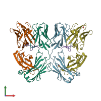 PDB entry 6au5 coloured by chain, front view.