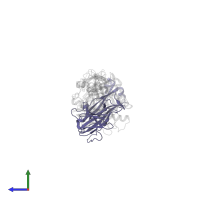 T cell receptor beta variable 9 in PDB entry 6avg, assembly 1, side view.