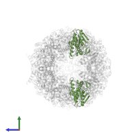 Proteasome subunit beta type-3 in PDB entry 6avo, assembly 1, side view.