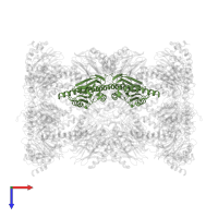 Proteasome subunit beta type-3 in PDB entry 6avo, assembly 1, top view.