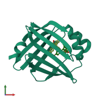 PDB entry 6ayl coloured by chain, front view.