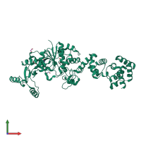 PDB entry 6b1z coloured by chain, front view.