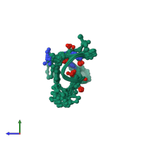 PDB entry 6b34 coloured by chain, ensemble of 9 models, side view.