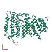 PDB entry 6b41 coloured by chain, front view.