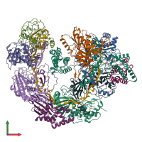 PDB entry 6b47 coloured by chain, front view.