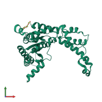 PDB entry 6b5c coloured by chain, front view.