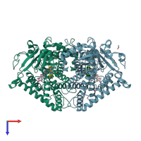 PDB entry 6b82 coloured by chain, top view.