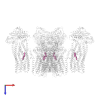 5-chloro-N-(2-{4-[(cyclohexylcarbamoyl)sulfamoyl]phenyl}ethyl)-2-methoxybenzamide in PDB entry 6baa, assembly 1, top view.