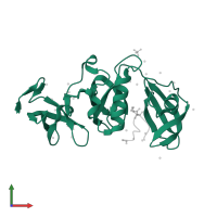 Histone-lysine N-methyltransferase SETDB1 in PDB entry 6bhh, assembly 1, front view.