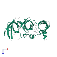 Histone-lysine N-methyltransferase SETDB1 in PDB entry 6bhh, assembly 1, top view.