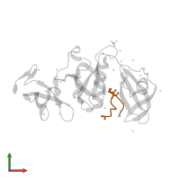 Histone H3.1 in PDB entry 6bhh, assembly 1, front view.