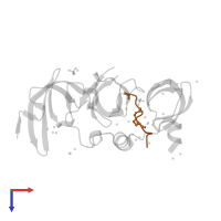 Histone H3.1 in PDB entry 6bhh, assembly 1, top view.