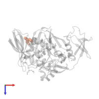 CITRIC ACID in PDB entry 6bi8, assembly 2, top view.