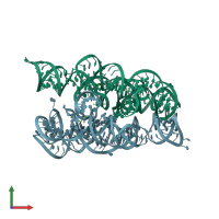 PDB entry 6bjx coloured by chain, front view.