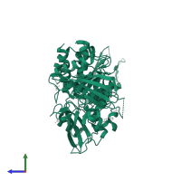 Tyrosine-protein phosphatase non-receptor type 11 in PDB entry 6bmr, assembly 2, side view.