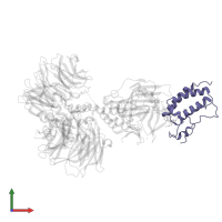 Bromodomain-containing protein 4 in PDB entry 6bn7, assembly 1, front view.