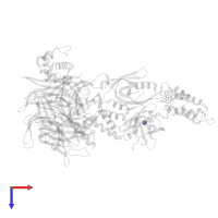 ZINC ION in PDB entry 6bn7, assembly 1, top view.