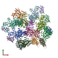 PDB entry 6bnv coloured by chain, front view.